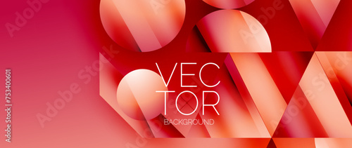 Captivating abstract backdrop composed of interlocking triangles and circles, forming an intriguing dance of shapes and patterns that exude both elegance and modernity