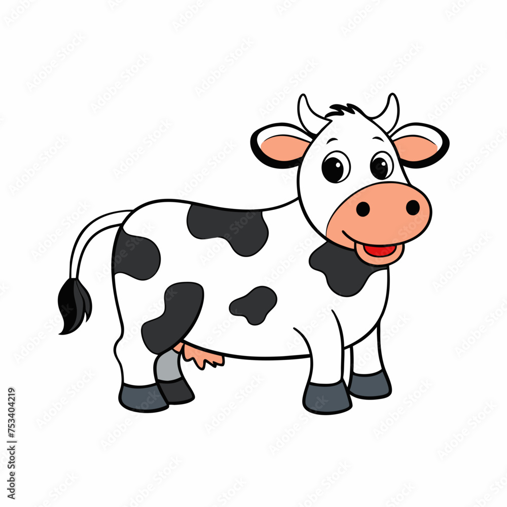 Cow, heifer, ladybird, pet, vector, illustration, draw, cartoon, pretty, cute Cow, heifer, ladybird, pet, vector, illustration, draw, cartoon, pretty, cute