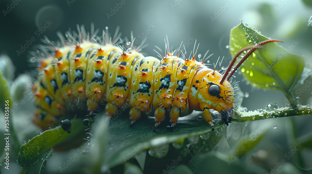 Caterpillar In Nature