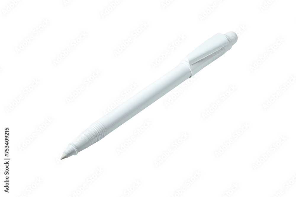 Silver ballpoint and fountain pens isolated on transparent background, ideal for office and business use Silver ballpoint and fountain pens isolated on transparent background, ideal for office and business use