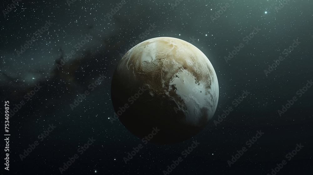 Obraz premium Pluto from space dark space in background