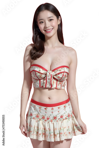 sexy asian woman on transparent background