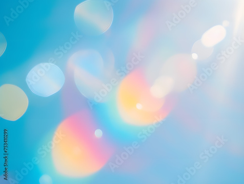 エレガントなホログラフィックのキラキラ背景（ライトブルートーン）