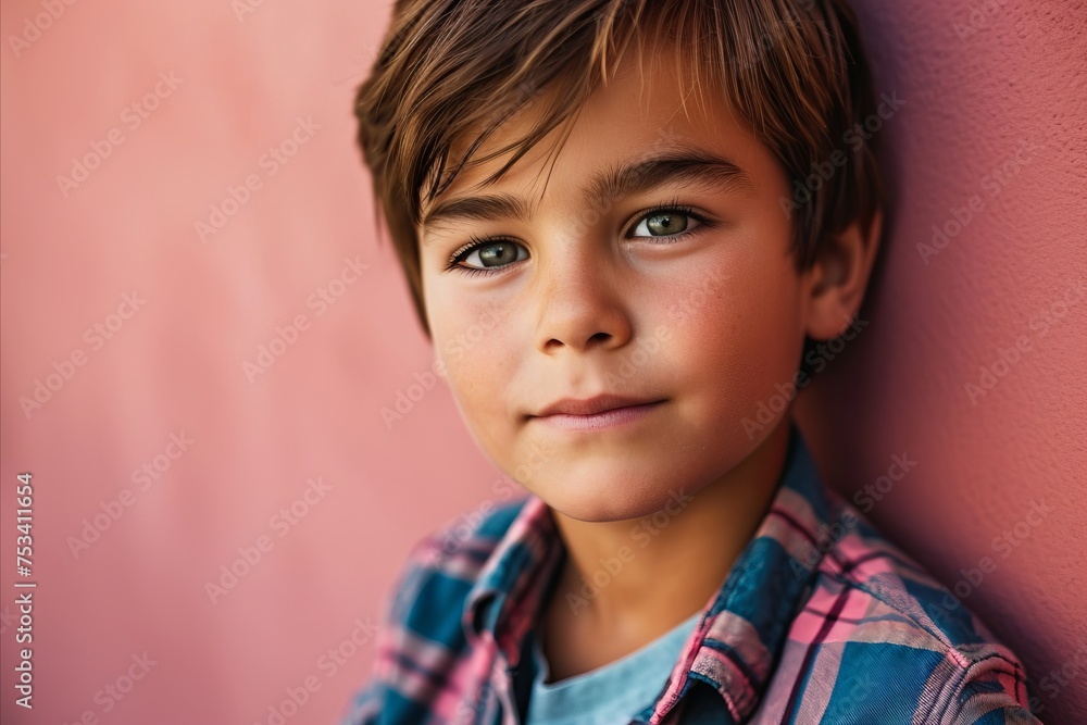 Portrait of a cute little boy with blue eyes and brown hair Portrait of a cute little boy with blue eyes and brown hair