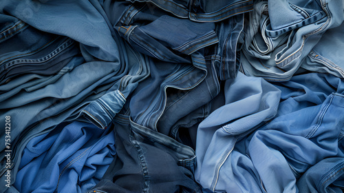 Blue denim jeans fabric background canvas