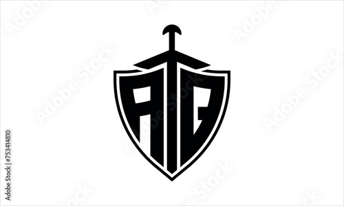 AQ initial letter shield icon gaming logo design vector template. batman logo, sports logo, monogram, polygon, war game, symbol, playing logo, abstract, fighting, typography, icon, minimal, knife logo