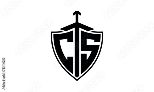 CS initial letter shield icon gaming logo design vector template. batman logo, sports logo, monogram, polygon, war game, symbol, playing logo, abstract, fighting, typography, icon, minimal, knife logo