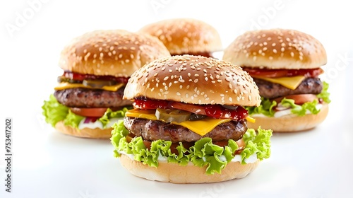 hamburger isolated on white