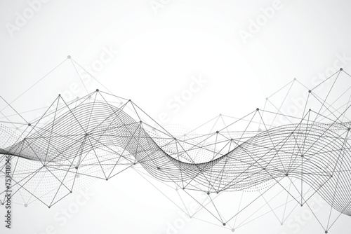 Big data visualization. Abstract technology innovation communication concept digital blue design background. Vector illustration