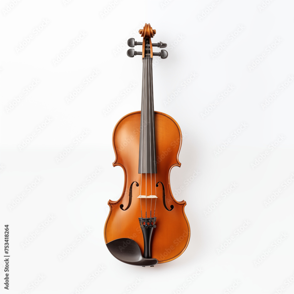 Fototapeta premium violin (musical instrument) isolated on white background
