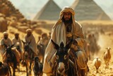 The Israelites are leaving Egypt, Bible story.