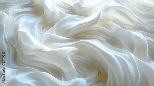Close-up of Swirling White Fabric in Surreal Style