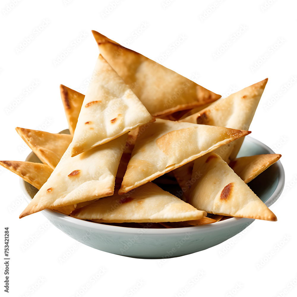 Pita Chips and Hummus image isolated on a transparent background PNG photo Pita Chips and Hummus image isolated on a transparent background PNG photo