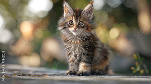 Adorable Tortie Maine Coon Cat Kitten, Desktop Wallpaper Backgrounds, Background HD For Designer