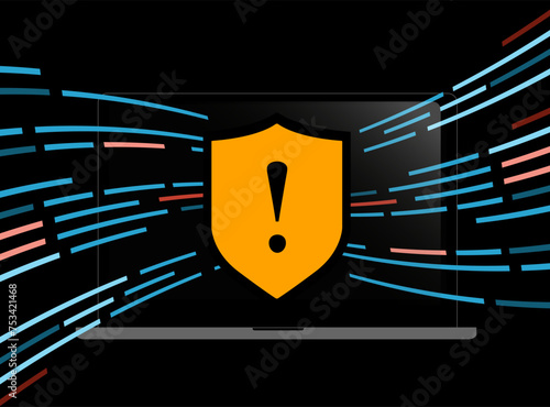 Dangerous Virus and Malware Threats. RaaS - Ransomware as a Service concept. Social Engineering, code vulnerabilities exposed. Stealthy backdoor attack in code models. Vector Illustration