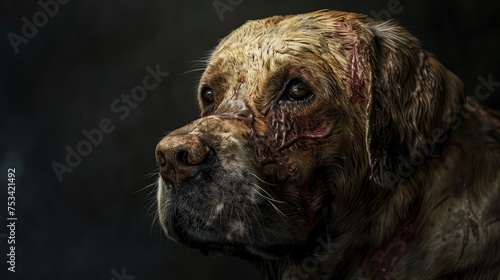 Atopic Dermatitis Labrador Dog Wound, Desktop Wallpaper Backgrounds, Background HD For Designer photo
