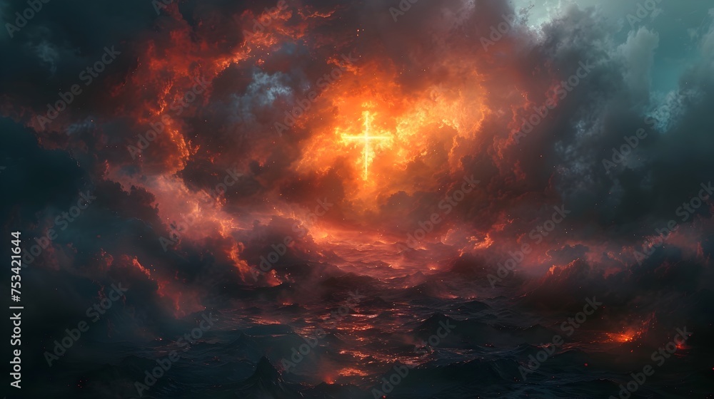 Background with Christian Symbols