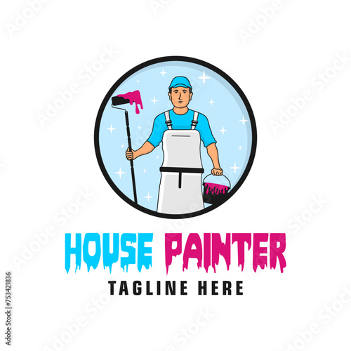epoxy painter illustration logo