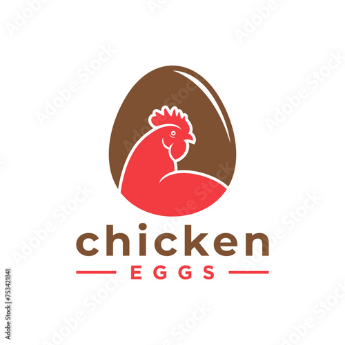 chicken egg illustration logo
