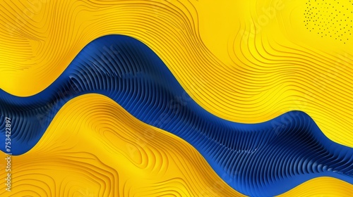 The flag on a dark background. National flag and state ensign. Blue and yellow bicolour. waving flag, wavy blue and yellow background 