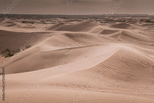 Badain Jaran Desert in Inner Mongolia, China, the third largest desert photo