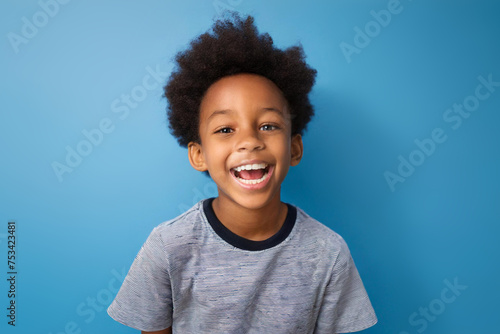 smiling child, african american boy, smiling expression © A.W.