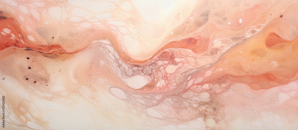 Fototapeta premium Marble textile background with abstract marbling art on canvas