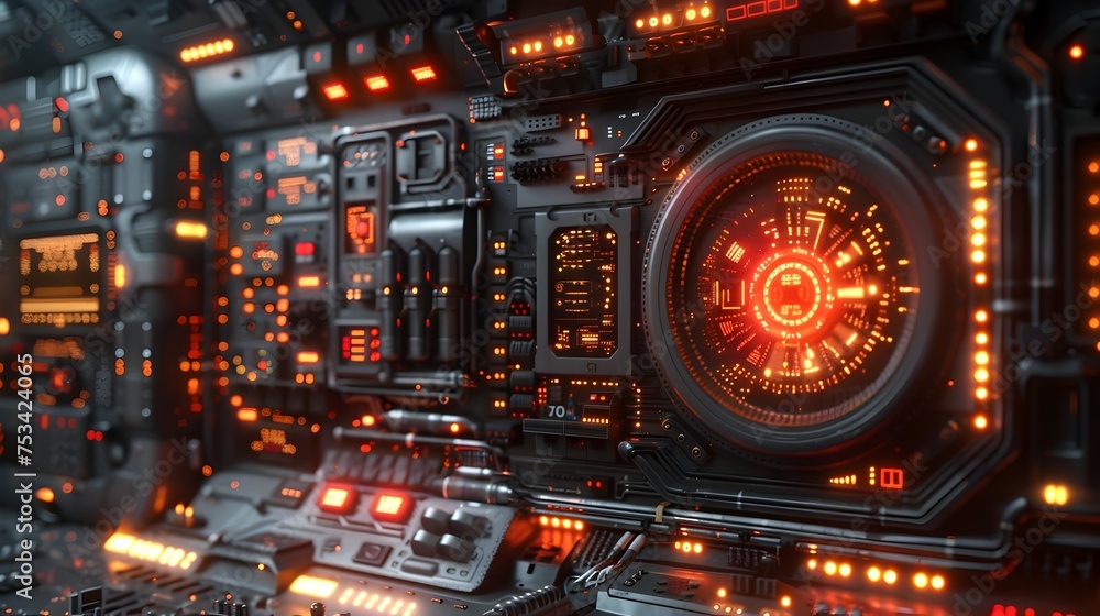 Obraz premium Dynamic Digital Technology Background