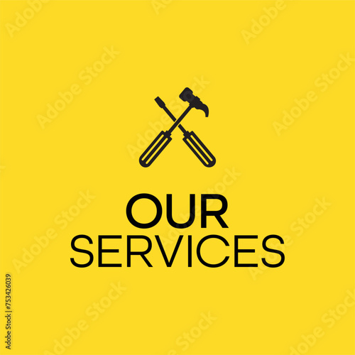 Our Services text on white background