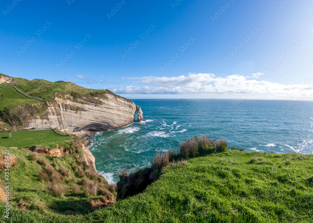 Puponga Hilltop Track landscape: Scenic coastal hike offering panoramic views of New Zealand's West Coast, Cape Farewell and Tasman Sea