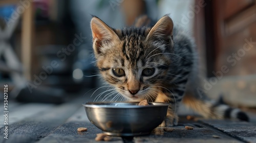 Cute Thai Cat Eating Food Bowl, Desktop Wallpaper Backgrounds, Background HD For Designer