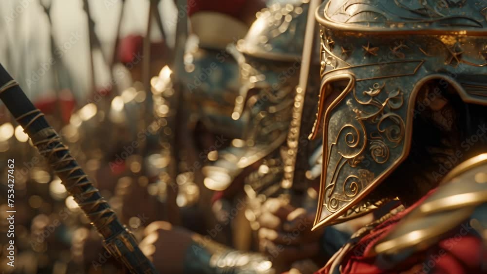 A closeup of the sarissa the renowned long spear used by the Macedonian