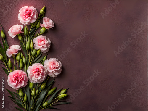 red-carnation-flower-frame-encircling-the-rugged-surface-of-a-tree-set-against-a-minimalist-background