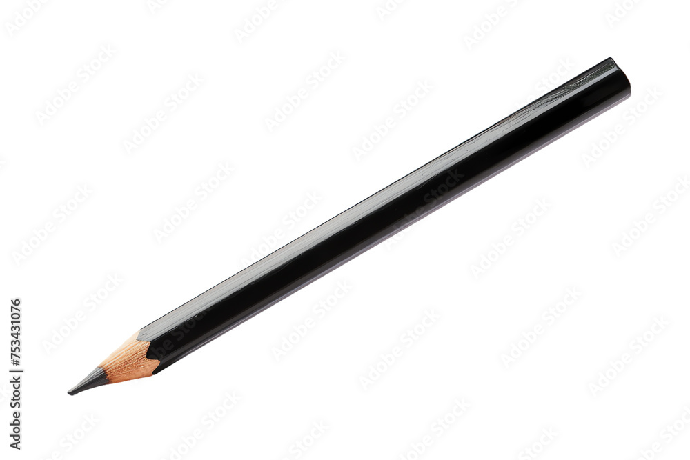 Sharp wooden pencil with graphite tip, isolated on white background, a common writing tool for school or office Sharp wooden pencil with graphite tip, isolated on white background, a common writing tool for school or office