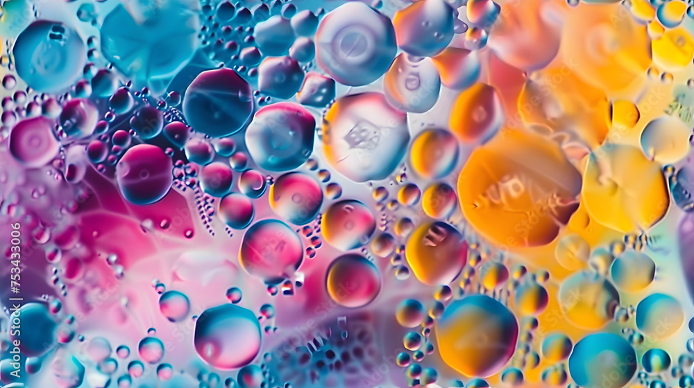 A macro photo of a microscope slide showing the intricate molecular structures of different dyes and pigments demonstrating the extensive research and development that goes A macro photo of a microscope slide showing the intricate molecular structures of different dyes and pigments demonstrating the extensive research and development that goes