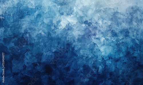 Dark desktop background in uniform tones, canvas texture, watercolor painting with blue
