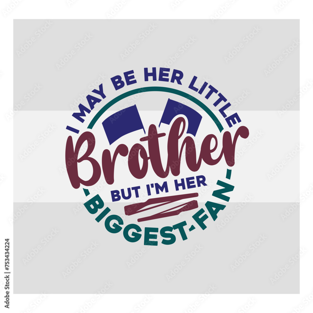 Color Guard Svg Cut Files | I May Be Her Little Brother But I'm Her Biggest Fan Svg | Marching Band Svg | Color Guard Flag Svg | Color Guard Quotes | Typography Design