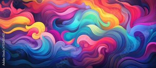 Colorful 2d Artwork for Print Wallpaper and Background Design