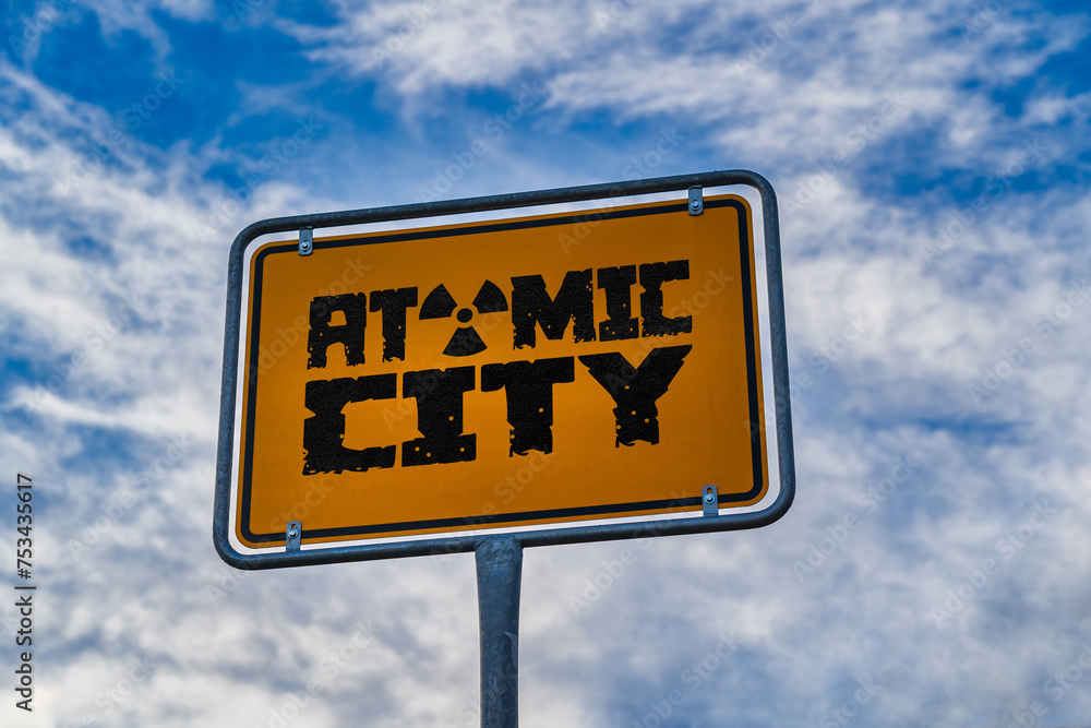 Atomic City signpost