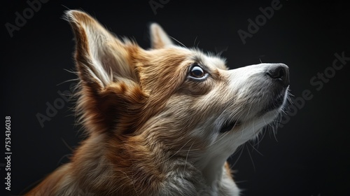 Profile Portrait Funny Welsh Corgi Pembrok, Desktop Wallpaper Backgrounds, Background HD For Designer photo