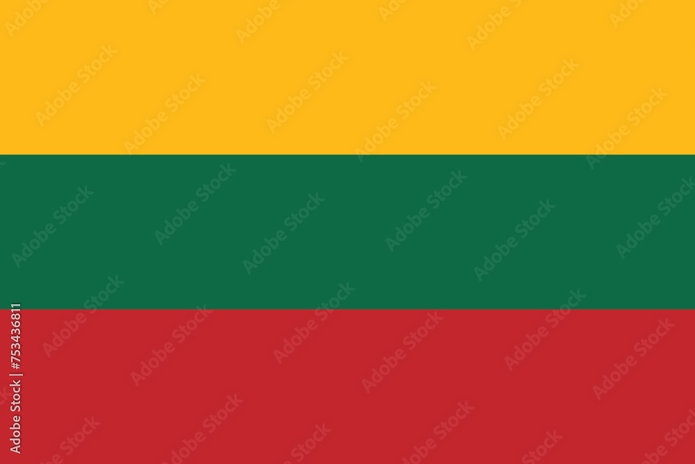 National Flag of Lithuania, Lithuania sign, Lithuania Flag