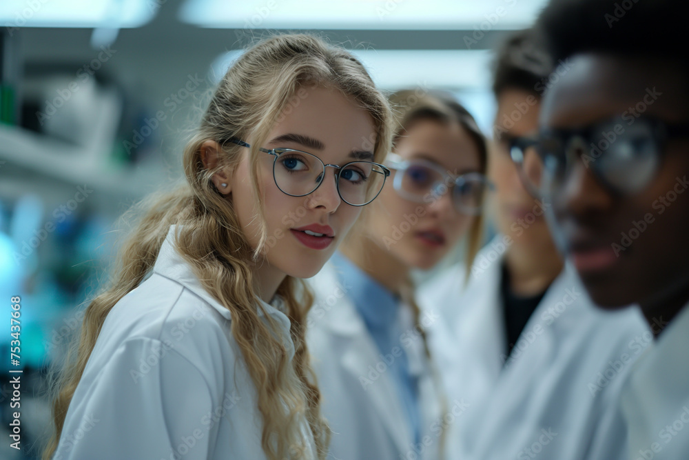 Obraz premium Medical Team in Lab Conducting Research