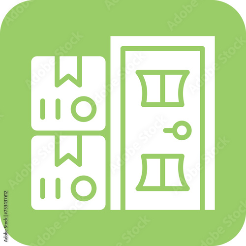 Delivery On Doorstep Icon Style
