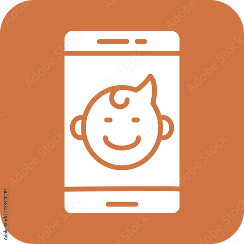 Baby Monitor Icon Style photo