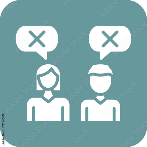 People Disagree Icon Style
