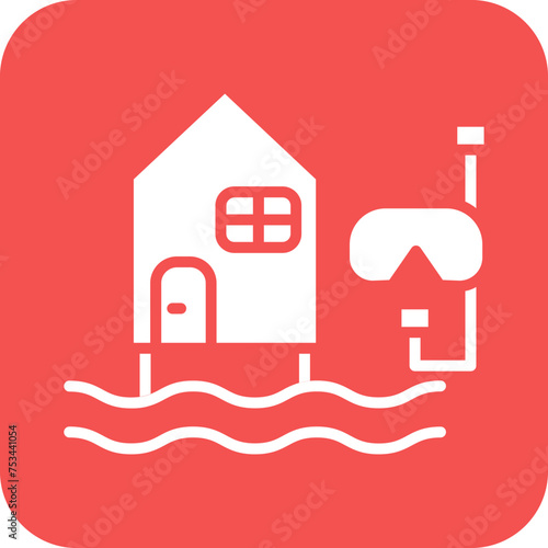 Dive Resort Icon Style