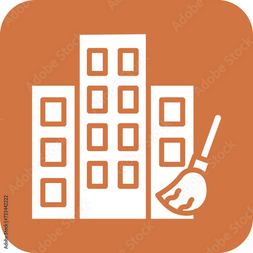 Hotel Cleaning Icon Style