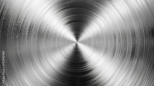 Circular Brushed Metal Texture Reflective Abstract Background
