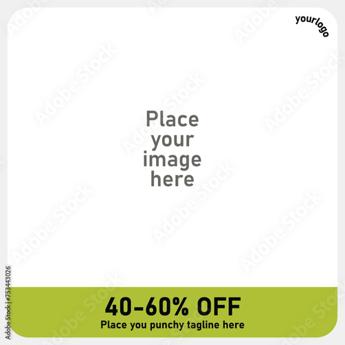 Social media product post square dimension vector file, best for product carousal