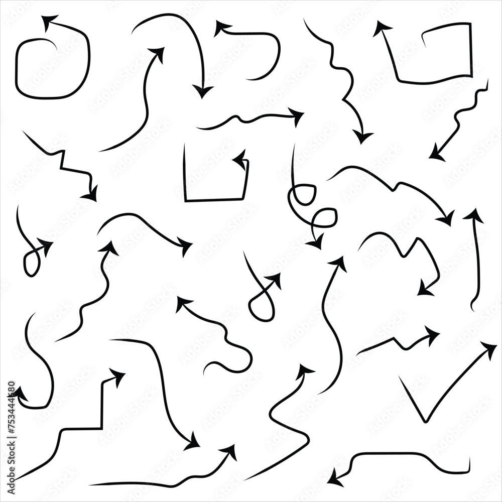 Collection hand drawn arrows. Set simple arrows isolated on white background. Arrow mark icons. Arrow paint - stock vector 5 3 3 Collection hand drawn arrows. Set simple arrows isolated on white background. Arrow mark icons. Arrow paint - stock vector 5 3 3